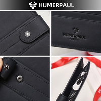 Portefeuille long en cuir véritable pour femmes avec blocage RFID, fermeture à bouton-pression, style rétro, multifonction, porte-cartes classique décontracté pour un usage quotidien