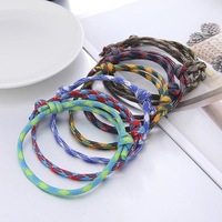 Nuevo estilo cordón ajustable paraguas cuerda pulsera macramé Milán cuerda de nailon trenzado pareja pulsera al por mayor
