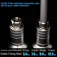 Connecteur Circulaire Push-Pull Multipolaire Série 1K, Étanche IP66/68, 2-16 Broches, pour Rallonge de Câble de Connexion, Type PHG Free Socket