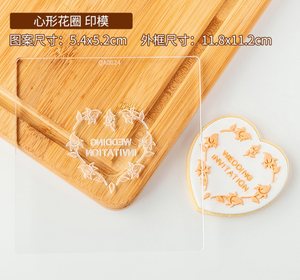 Nuovo strumento per biscotti abito <span class=keywords><strong>da</strong></span> sposa per san valentino stampo per biscotti fondente stampo per goffratura in acrilico rose d'amore taglierina per biscotti in plastica - Product Image 6