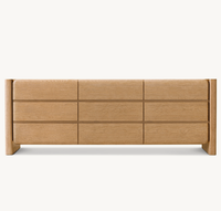 Ensembles de meubles de chambre à coucher d'intérieur de haute qualité commode de chambre à coucher de stockage en chêne avec 9 tiroirs