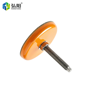 Pieds de nivellement robustes HYCNC à absorption des chocs, jaunes et verts, en fonte, M16 M20 M24 M30, plusieurs tailles D80 D100 D150 - Product Image 1