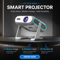 Projecteur portable sans fil XNANO HA116 haut de gamme avec autofocus et lumières colorées, mini-projecteur compatible avec logo et marque personnalisés