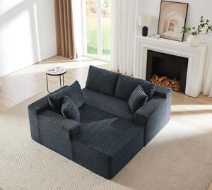 Wholesale L Shaped Cloud Couch Plush Sectional <b>Sofa</b> Minimalist Two-Seater <b>Bed</b> Chaise <b>Storage</b> for Gym Living Room Furniture - Product Image 5