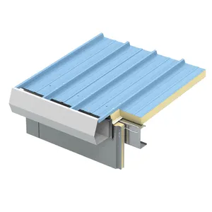 75mm PU poliüretan yalıtımlı çatı sandviç Panel