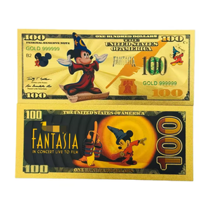Billete <span class=keywords><strong>de</strong></span> Banco FANTASIA <span class=keywords><strong>de</strong></span> Doble Cara con 5 Modelos <span class=keywords><strong>de</strong></span> América 2026, Chapado en Oro <span class=keywords><strong>de</strong></span> 24K con Impresión Tipográfica para Regalos - Product Image 4