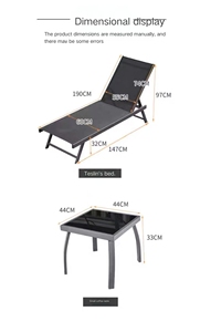 เก้าอี้ชายหาดพับได้สไตล์โมเดิร์น ทำจากอลูมิเนียม นั่งสบาย เหมาะสำหรับโรงแรม วิลล่า สวนสาธารณะ ใช้กลางแจ้ง และเรือสำราญ - Product Image 6