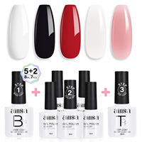 Kit de vernis gel UV style français à marque privée, plusieurs couleurs, non toxique, à retirer par trempage, pour usage professionnel et DIY, fournitures pour ongles