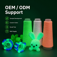 Fil Lumineux qui Brille dans le Noir pour Tricot, Crochet, Tissage, Broderie, Jouets, Artisanat, Sacs et Accessoires DIY OEM ODM