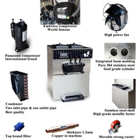 Machine à crème glacée commerciale Shineu Embraco R404A Machine à crème glacée Vente chaude Machine à crème glacée molle