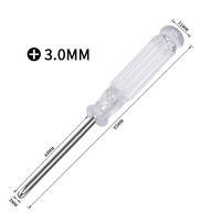 Tournevis 3.0 avec manche en cristal, embouts cruciformes, plats et Torx, ensemble complet, outils métriques pour ordinateur, en acier au chrome-vanadium