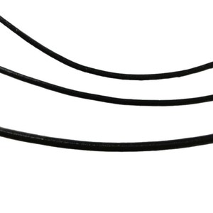 Black Round Cowhide <b>Rope</b> 2mm Stiff <b>Bracelet</b> Making Jewelry Material Wholesale - Product Image 1