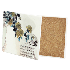 High Quotality <strong>Ceramic</strong> Material Blank <strong>Ceramic</strong> <strong>coaster</strong> for Heat Transfer Printing Tea <strong>coaster</strong> for bar or Home Design - Product Image 1