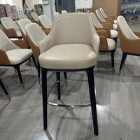 Chaises de bar modernes en tissu de style mid-century pour restaurant, cuisine, salon, café, comptoir, chaise haute