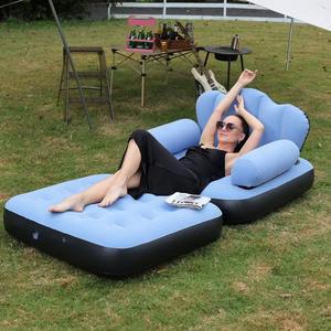 Modern Portable Combined Fabric 2-In-1 Armchair <b>Sofa</b> Set for Indoor/Outdoor Use - Product Image 3