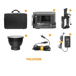 Yongnuo Lux200 Ynlux200 200W 2700K-6500K Handheld Led Video Licht Lamp Met 200W Power Cob Verstelbare Kleur Temperatuur Verlichting