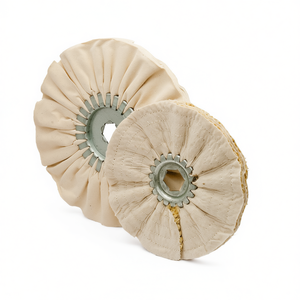 Disques de polissage ventilés Fervi, tampons de polissage en coton de 150 mm pour métal et bois - Product Image 2