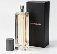 Bouteilles carrées en verre pour parfum et diffuseur de roseaux, flacons carrés transparents vides pour fragrance, logo personnalisé OEM ODM
