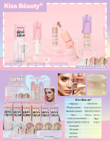Kiss Beauty Maquillage Liquide Waterproof Longue Durée pour les Yeux, Enlumineur Multifonctionnel 4,5 ml pour les Joues, le Front et la Clavicule