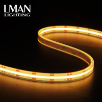 Bande LED flexible très stable certifiée ROHS, 5m, blanc chaud, contrôle automatique, design COB, étanche IP65, 480 LED/m, DC 24V