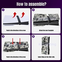 Graue Tarn platten für PS5 Pro Konsolen abdeckung Premium ABS Face plate Shell Covers für PlayStation 5 PRO Disc Edition