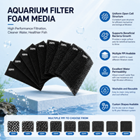 Feuille de mousse filtrante en PU réticulé à cellules ouvertes, directement de l'usine, pour filtration d'aquarium, découpe sur mesure, stock disponible, vente en gros