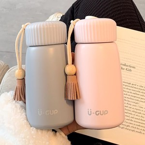 ThinkDifferent Insulated Water <b>Bottle</b> 304 Stainless Steel Portable Tassel Design For Students School Use - Product Image 3