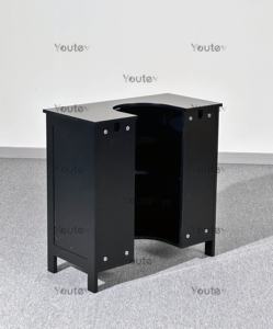 Meuble <span class=keywords><strong>de</strong></span> rangement pour évier sur pied Youtev avec 2 portes et étagère noir <span class=keywords><strong>sous</strong></span> l'évier meuble vanité <span class=keywords><strong>de</strong></span> salle <span class=keywords><strong>de</strong></span> bain en bois sans évier - Product Image 5