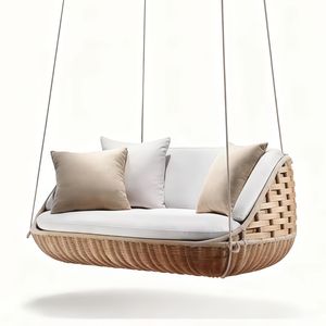 गर्म बिक्री आधुनिक डिजाइन आउटडोर उद्यान फर्नीचर एल्यूमीनियम मिश्र धातु संरचना रतन दिन बिस्तर लटकी स्विंग बिस्तर सोफे - Product Image 6