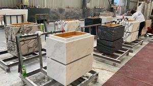 Armoire en bois massif contreplaqué marbre laminé <span class=keywords><strong>collé</strong></span> onyx avec boîte complète - Product Image 4