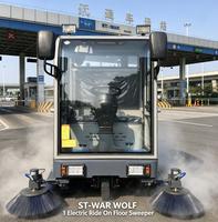 Véhicule de nettoyage électrique ST-WAR WOLF 1 AVEC Poubelle de 180L pour entrepôts et installations industrielles