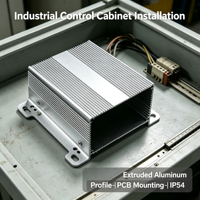 Boîtier de carte de circuit imprimé en profilé d'aluminium extrudé, boîtier électronique en aluminium sur mesure, usinage CNC, boîte en aluminium anodisé