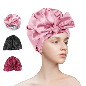 SOLPOP <span class=keywords><strong>Bonnet</strong></span> <span class=keywords><strong>de</strong></span> Douche Réutilisable <span class=keywords><strong>de</strong></span> Luxe en Satin Double Couche Imperméable <span class=keywords><strong>pour</strong></span> Femmes, Grande Taille, Réglable, <span class=keywords><strong>pour</strong></span> Cheveux Longs - Product Image 2