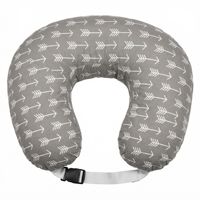 Coussin d'allaitement en forme de C 100 % polyester, réglable et lavable, pour soutien lombaire et allaitement mains libres du bébé
