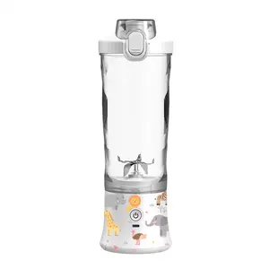 Botol perjalanan pengisian daya magnetik Logo merek portabel multifungsi Smoothies shake Juicer Cup USB isi ulang Blender buah