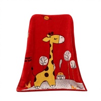 Draps en polaire pour enfants, tricotés, double couche, 200TC, écologiques, antistatiques, antibactériens, motif animalier, style américain