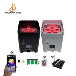 Hot bán đám cưới uplight 6x18W rgbwa + UV 6 trong 1 LED Tường ánh sáng pin không dây & điều khiển từ xa mệnh ánh sáng LED DMX Bar Câu lạc bộ tổ chức sự kiện - Product Image 3