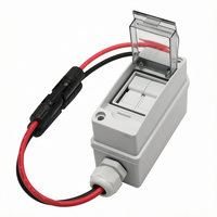 Boîtier de combinaison solaire IP65 étanche, boîte de distribution 2 voies, boîte de jonction solaire 63A MCB