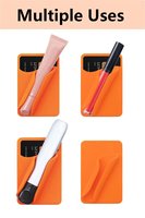Étui de téléphone en silicone avec porte-monnaie et support adhésif pour rouge à lèvres ou baume à lèvres, porte-cartes pour iPhone et Android
