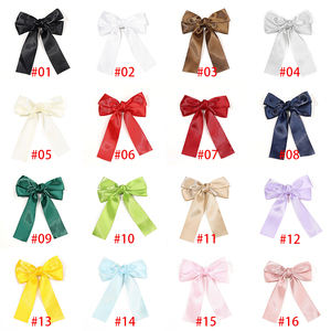 Klip Duckbill ikatan simpul warna polos untuk wanita grosir klip rambut pita kupu-kupu warna-warni mode jepit rambut pita gadis sederhana - Product Image 5