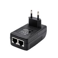 Injecteur PoE mural passif OEM en gros, 2 prises, 48V 24W 0.5A, adaptateur Ethernet non standard pour caméra de sécurité IP CCTV