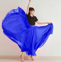 Ecowalson Jupe en mousseline de soie à 720 degrés pour femmes, tenue de danse longue assortie, robes de soirée pour femmes