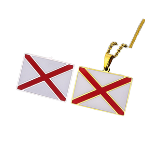 Europeo Americano Tk Venta caliente Goteo de aceite <span class=keywords><strong>Alabama</strong></span> Chapado en oro Acero inoxidable Collar con colgante de moda Budismo Figaro para niños - Product Image 1