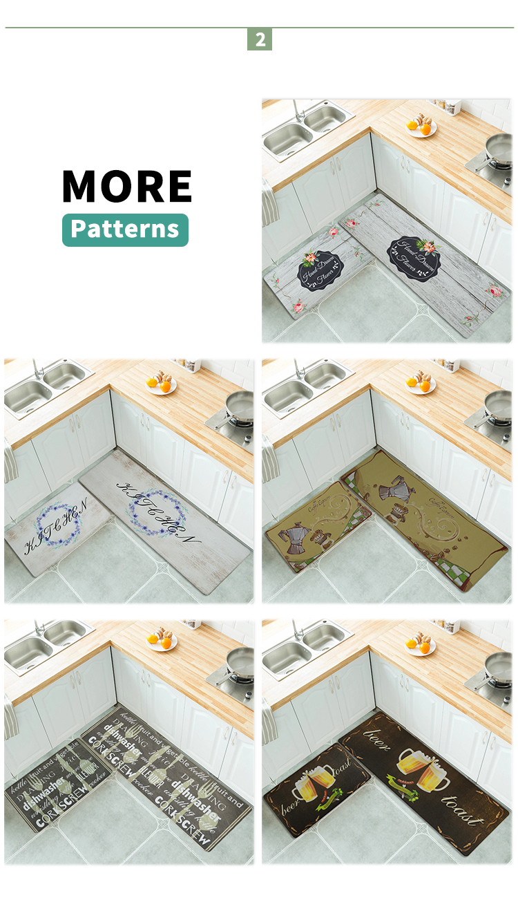 Shinnwa home decor customized printing flooring entrance foot door mat kitchen mat