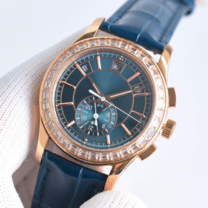 Montre mécanique automatique sophistiquée unisexe de qualité 5A avec plusieurs achats possibles, cadran à complications, index des heures en diamant - Product Image 5