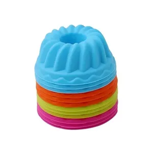 Không dính bí ngô 3D fondant Silicone Donut Chảo Muffin bí ngô cupcake khuôn cho bánh trang trí - Product Image 2