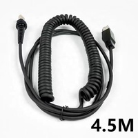 Câble USB enroulé alimenté par 12 V CBL-503-300-C00 pour scanner de codes-barres Honeywell 1200G 1300G 1900g