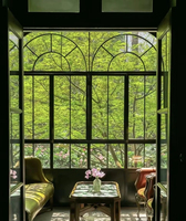 Ventana Corredera Vertical de Diseño Moderno con Revestimiento de Plástico, con Malla Plegable y Colgante para Sala de Estar, Aislamiento Acústico