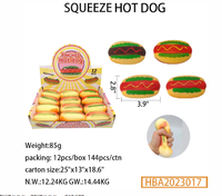 Jouet Squishy en forme de hot-dog pour soulager le stress et l'anxiété, design réaliste de pain à hot-dog, unisexe, à partir de 14 ans