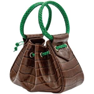 Bolsas de hombro Bolso con patrón de cocodrilo Bolso de hombro Bolsos de cubo para mujer con asa redonda - Product Image 1